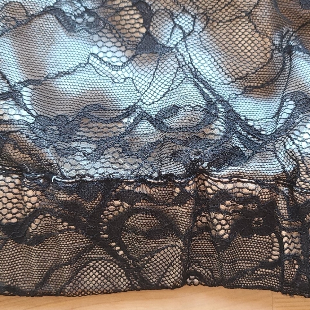 Y2K Vintage Bebe Floral Lace Ruffle Asymmetrical Moto Vest Whimsygoth Glam Punk - Picture 3 of 8